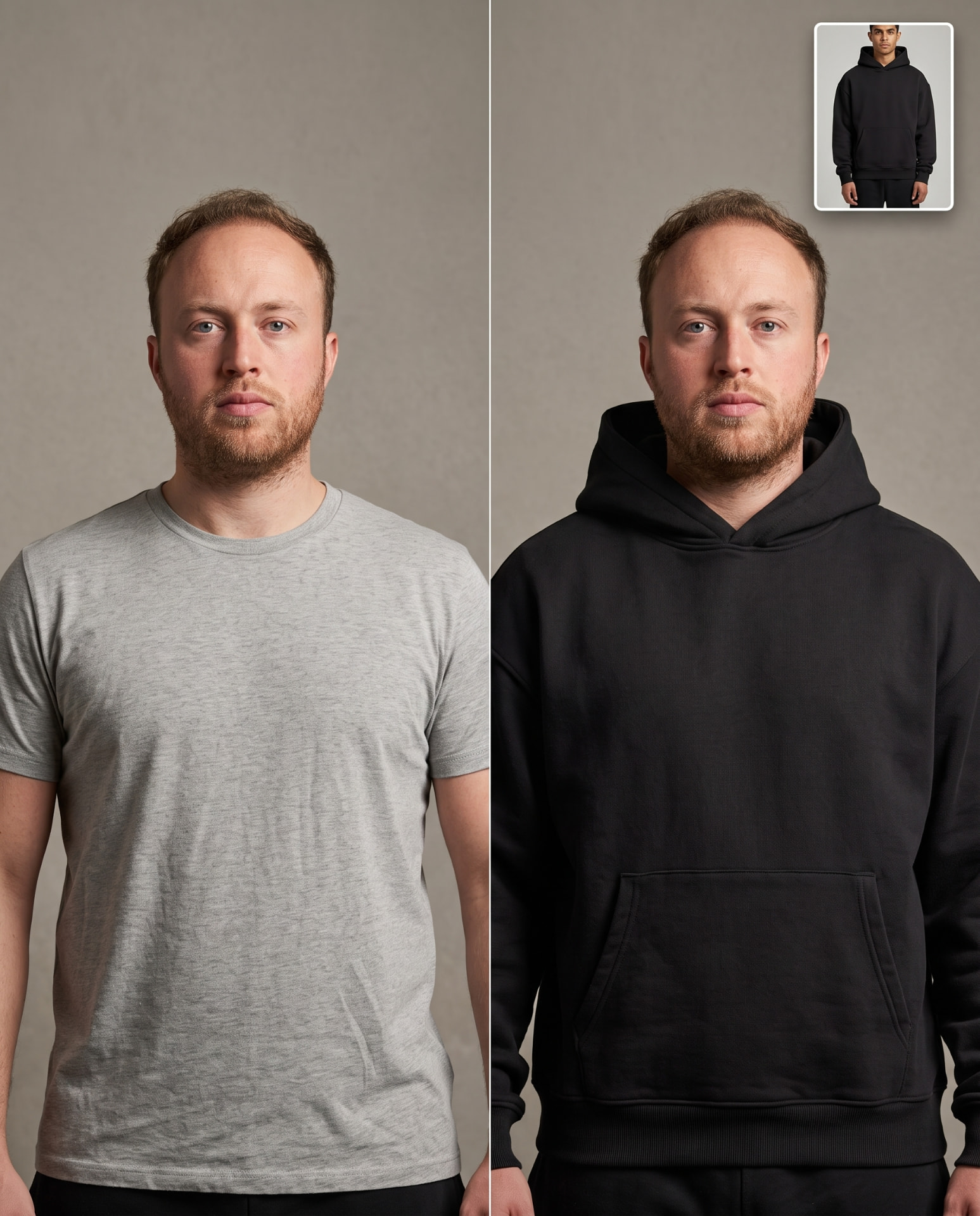 GarmCheck rendering a garment on a real customer photo